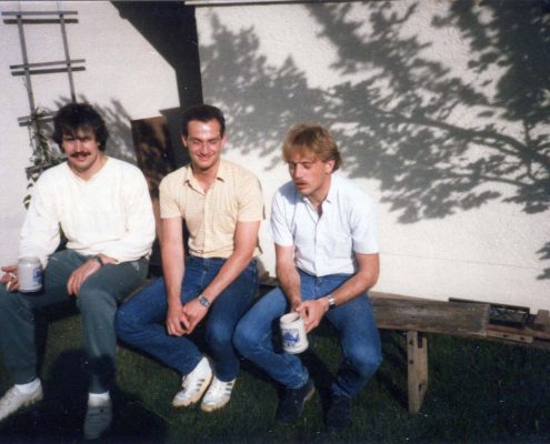 Beim Grillen im Mai 1986